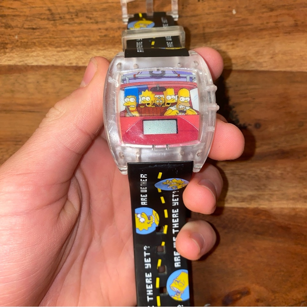 Vintage Simpsons Watch Are we there yet? 2002 Burger King (Needs Battery)